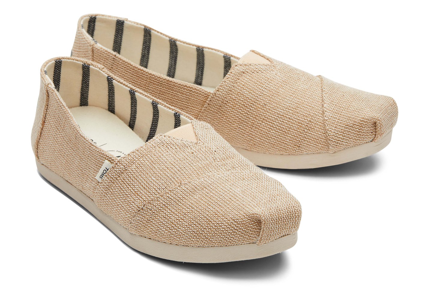 Toms Espadryle Damskie Beżowe - Alpargata Heritage Płócienne - 84BDICVTM